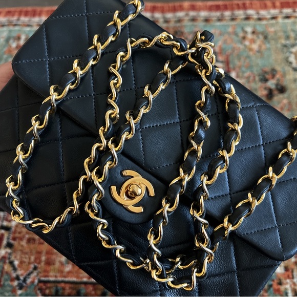 SOLD** Chanel Vintage Classic Mini Square Single Flap Bag - Picture 7 of 14